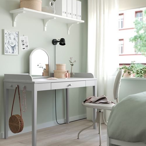 IKEA - SMYGA, desk, light grey, 122x60 cm
