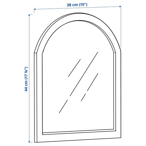 IKEA - SMYGA, wall mirror, light grey, 44x38 cm