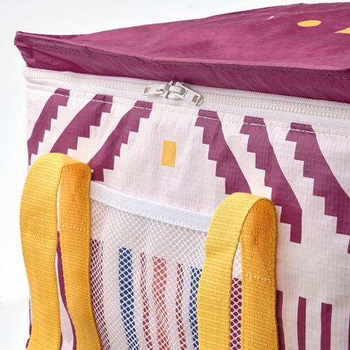 IKEA - ÖMSESIDIG, soğutucu çanta, çok renkli-desenli, 38x26x22 cm