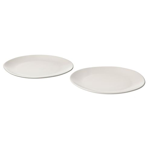 IKEA - ÖMSESIDIG, plate set, white, 25 cm