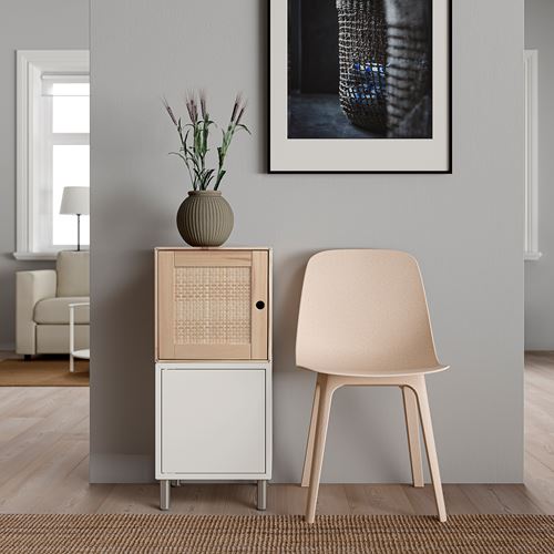 IKEA - EKET, storage combination, white/pine, 35x35x80 cm