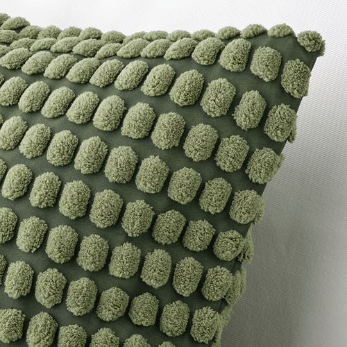 IKEA - SVARTPOPPEL, lace pillow cover, green, 65x65 cm