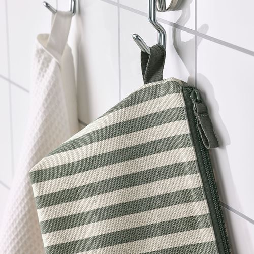 IKEA - VARANTENNMAL, toiletry bag, natural color/grey-green