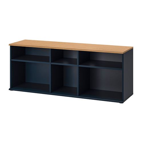 IKEA - SKRUVBY, tv bench, blue/black, 156x38x60 cm