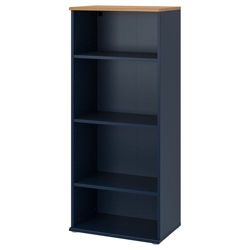 IKEA - SKRUVBY, bookcase, blue/black, 60x140 cm