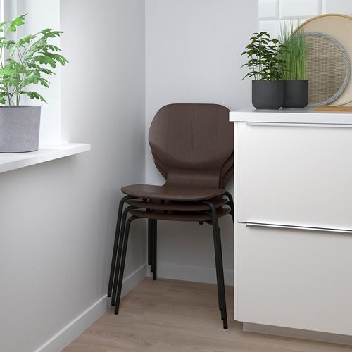 IKEA - SIGTRYGG/SEFAST, chair, dark brown/black