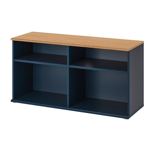 IKEA - SKRUVBY, tv bench, blue/black, 118x38x60 cm