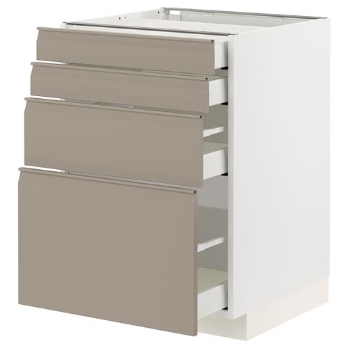 with 4 drawers and 4 drawer fronts
