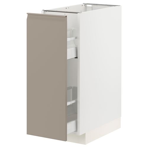 IKEA - METOD/MAXIMERA, base cabinet with drawers, UPPLÖV matte dark beige, 30x60 cm