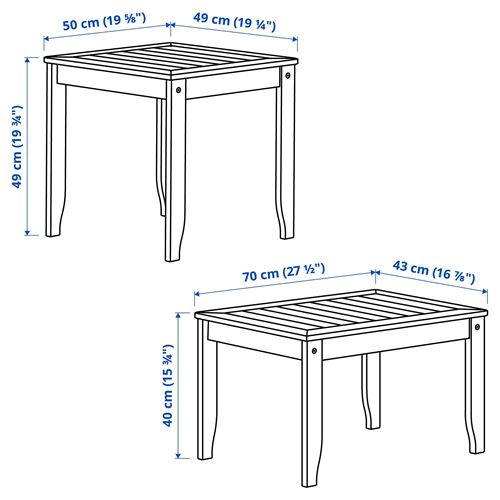 IKEA - ÖRSKAR, garden pedestal table, dark grey