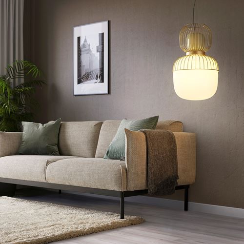 IKEA - PILBLIXT, pendant lamp, white-light green-gold