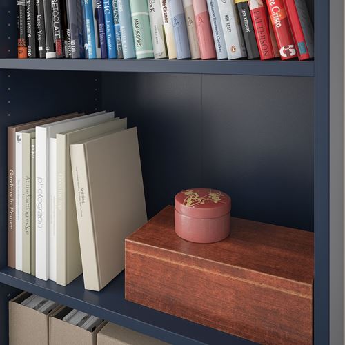 IKEA - SKRUVBY, bookcase, blue/black, 60x140 cm