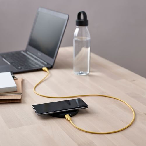 IKEA - SITTBRUNN, USB-C - USB kablo, açık sarı, 1 m