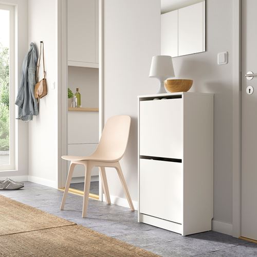 IKEA - BISSA, shoe cabinet/storage, white, 49x28x93 cm