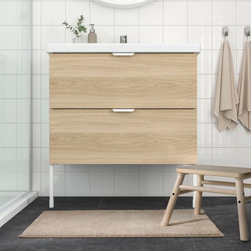 IKEA - SÖDERSJÖN, banyo paspası, açık bej, 50x80 cm