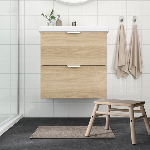 IKEA - OSBYSJÖN, banyo paspası, açık gri-bej, 40x60 cm