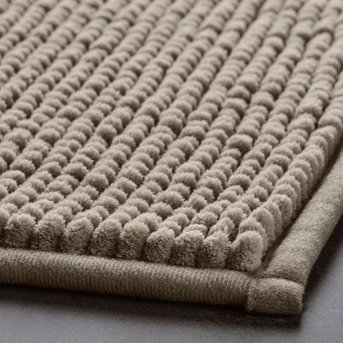 IKEA - TOFTBO, bath mat, dark beige, 50x80 cm