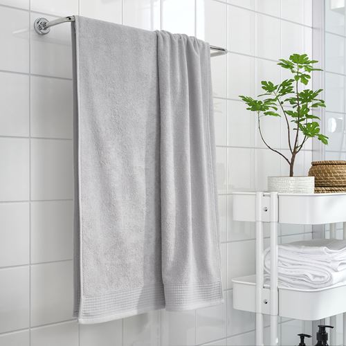 IKEA - VINARN, bath sheet, light grey, 100x150 cm