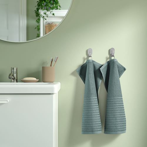 IKEA - VAGSJÖN, hand towel, grey-turquoise, 30x50 cm