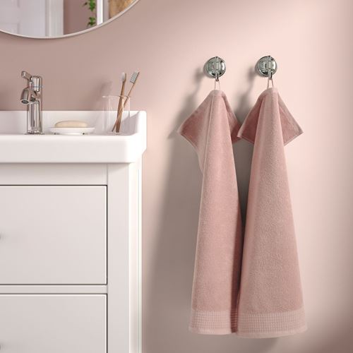 IKEA - VINARN, face towel, light pink, 40x70 cm