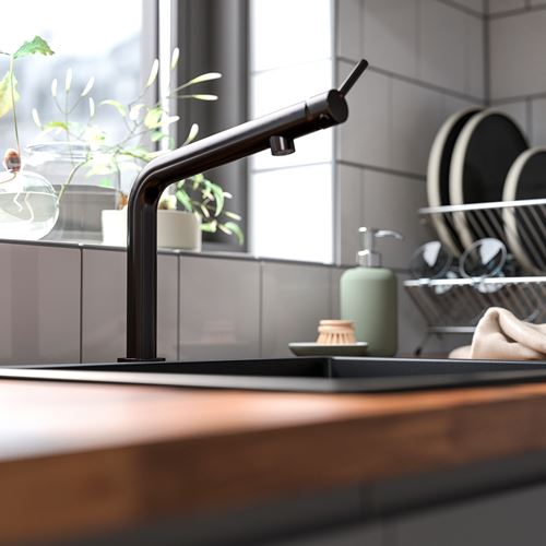 IKEA - BOSJÖN, eviye bataryası, siyah, 32 cm