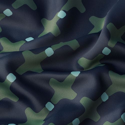 IKEA - SKOGSSVINGEL, karartma perde/2 kanat, koyu mavi-yeşil, 145x300 cm