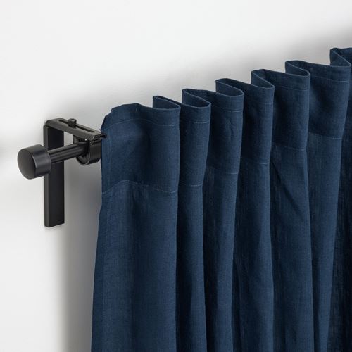 IKEA - DYTAG, background curtain, 1 pair, dark blue, 145x300 cm