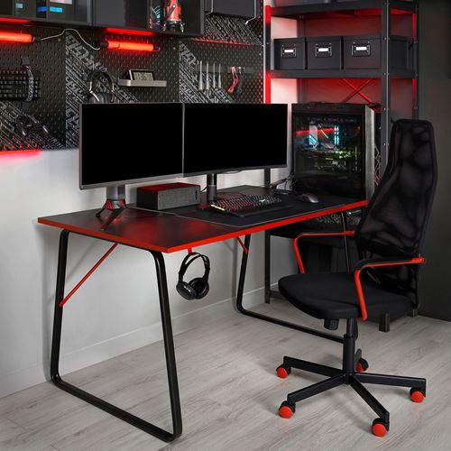 IKEA - HUVUDSPELARE, gaming desk, black, 140x80 cm