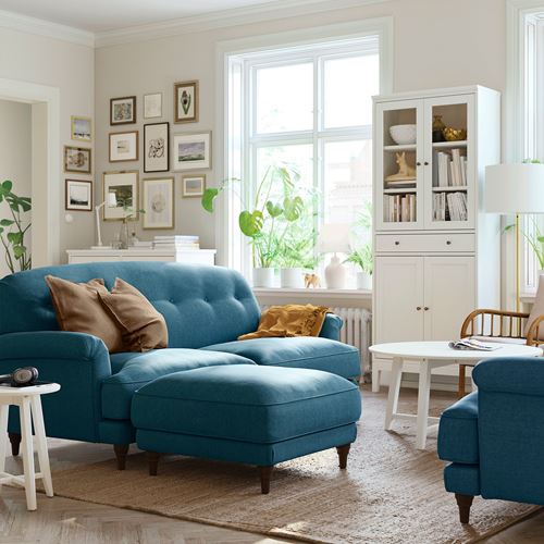 IKEA - ESSEBODA, 3-seat sofa, TALLMYRA blue