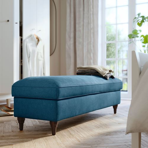 IKEA - ESSEBODA, pouffe with storage, TALLMYRA blue