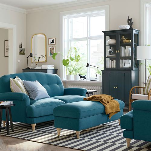 IKEA - ESSEBODA, 2-seat sofa, TALLMYRA blue