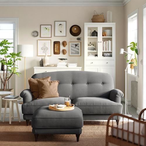 IKEA - ESSEBODA, 2-seat sofa, TALLMYRA medium grey