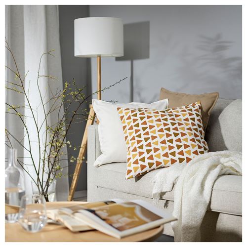 IKEA - ASKBARKMOTT, lace pillow cover, multicolour/patterned, 50x50 cm