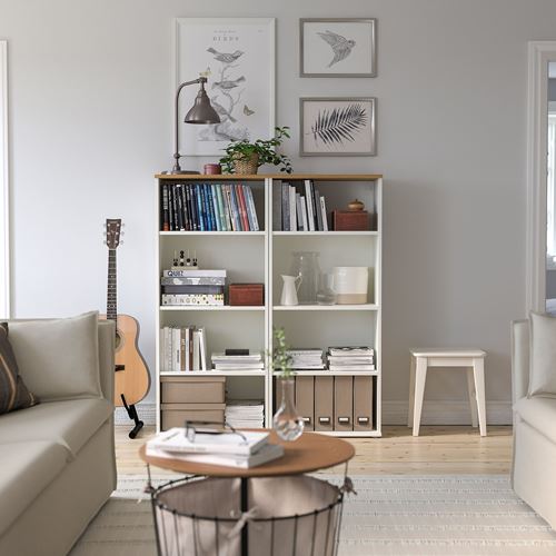 IKEA - SKRUVBY, bookcase, white, 60x140 cm