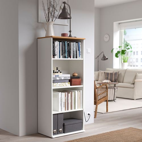 IKEA - SKRUVBY, bookcase, white, 60x140 cm