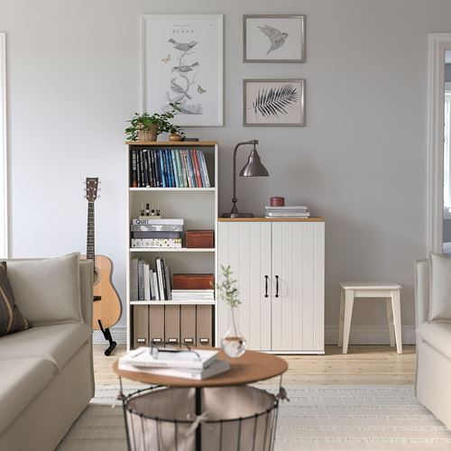 IKEA - SKRUVBY, storage combination, white, 130x140 cm