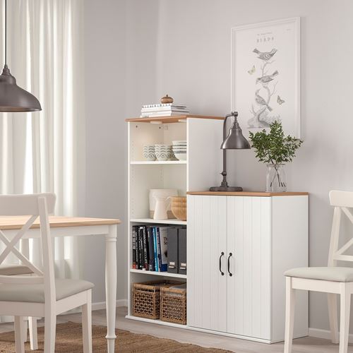 IKEA - SKRUVBY, storage combination, white, 130x140 cm