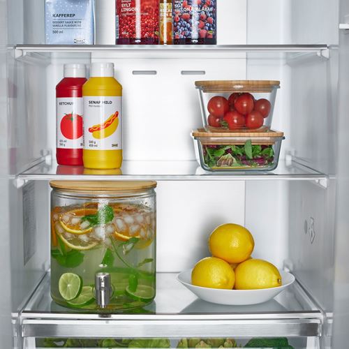 IKEA - IKEA 365+, jar with tap, glass/bamboo, 4 l