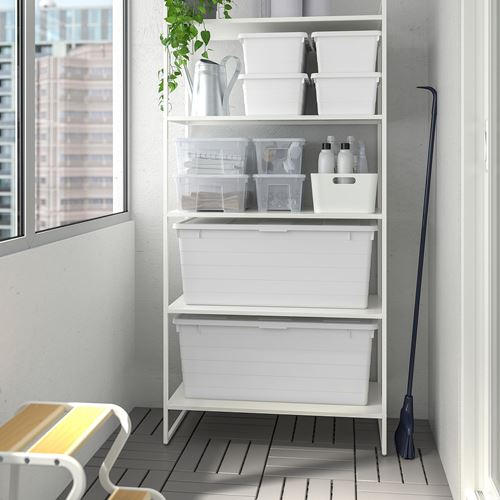 IKEA - SOCKERBIT, box with lid, white, 38x76x30 cm