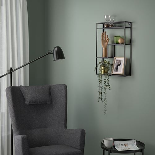 IKEA - LINDASEN, wall shelf, anthracite, 40x60 cm