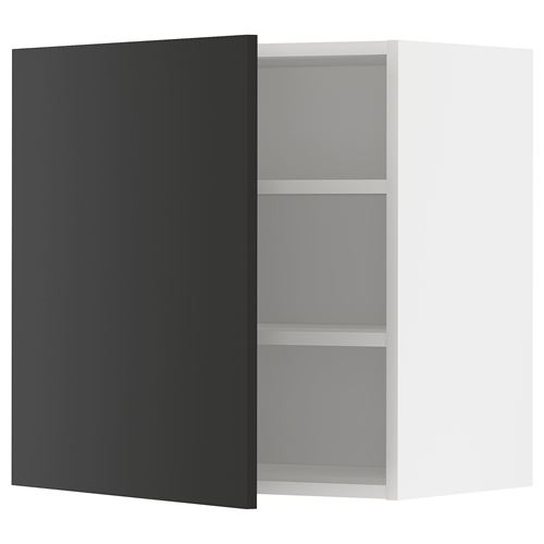 IKEA - METOD, kitchen wall cabinet, NICKEBO matte anthracite, 60x60 cm