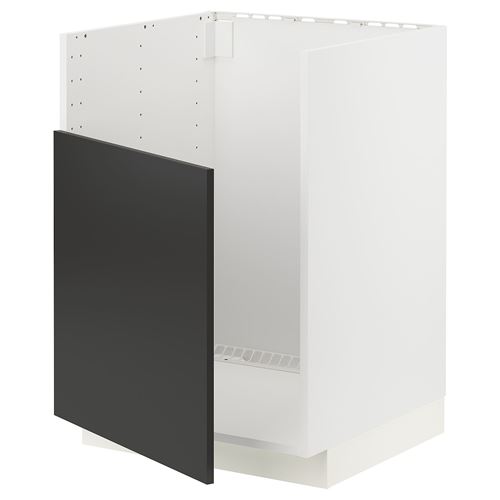 IKEA - METOD, sink cabinet, NICKEBO matte anthracite, 60x60 cm