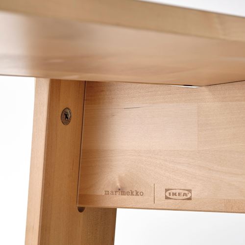 IKEA - BASTUA, bench, birch, 74 cm