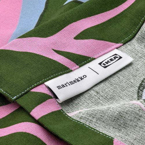 IKEA - BASTUA, kimono, leaf pattern blue-green, S/M