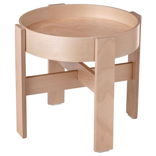 IKEA - BASTUA, yan sehpa, huş kaplama, 45 cm