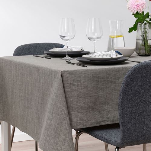 IKEA - SVARTSENAP, tablecloth, grey, 145x240 cm