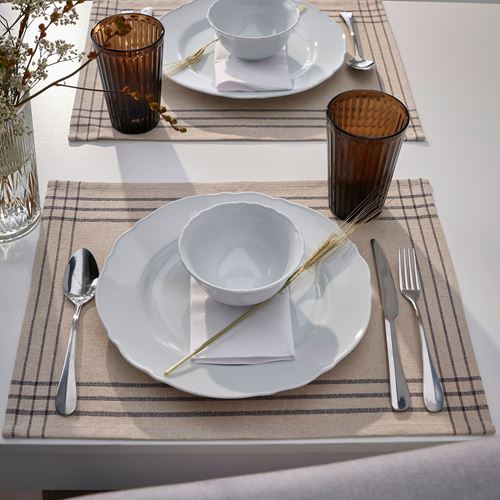 IKEA - VARARV, place mat, dark gray-natural, 35x45 cm