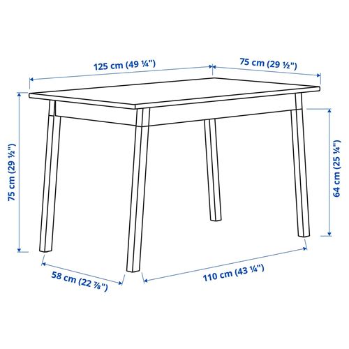 IKEA - PINNTORP, mutfak masası takımı, açık kahverengi-beyaz, 4 sandalyeli