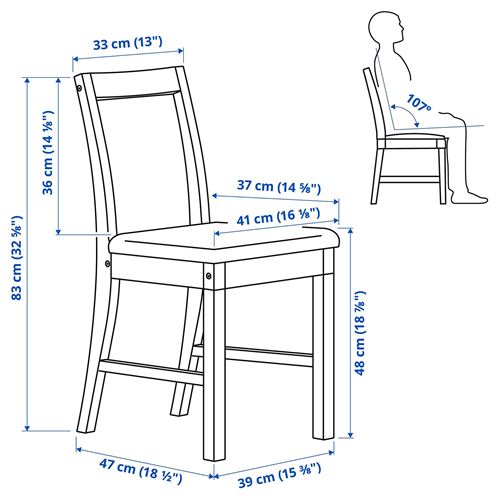 IKEA - PINNTORP, upholstered wooden chair, light brown-Katorp natural