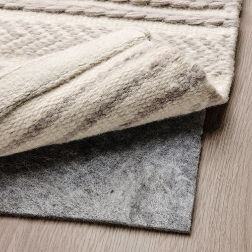 IKEA - VAGNAT, handwoven rug, grey-off/white, 170x240 cm